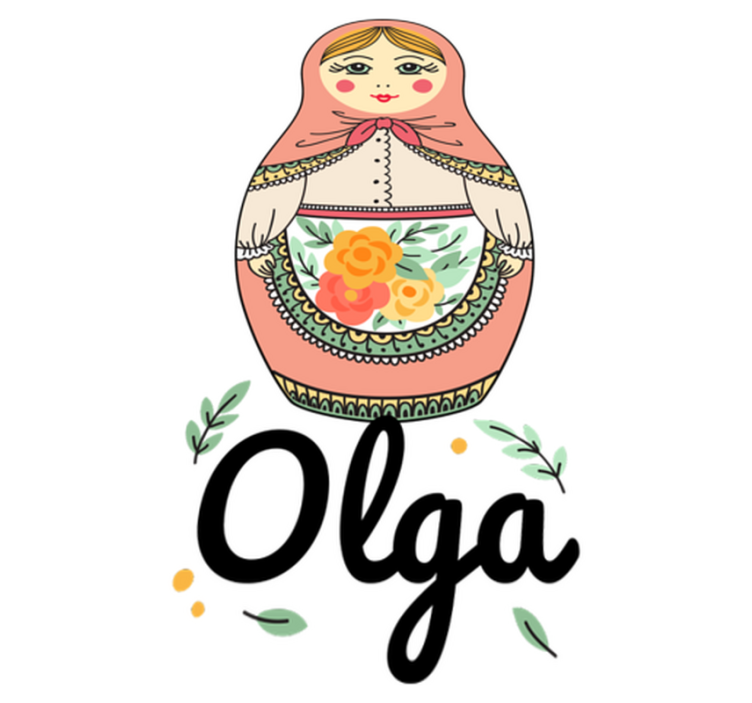 Kids vinyl rug personalized matrioska design - TenStickers