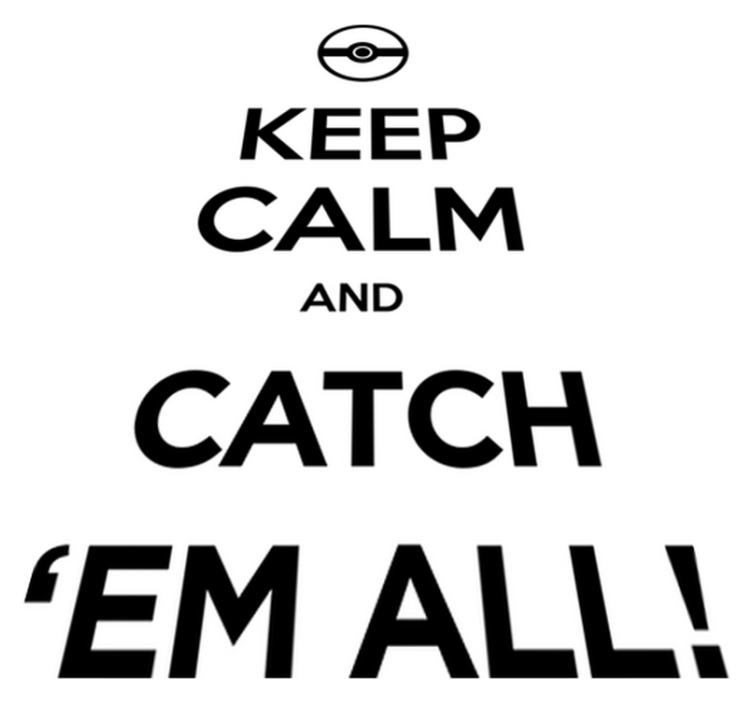 Gaming vinyl rug pokémon keep calm - TenStickers