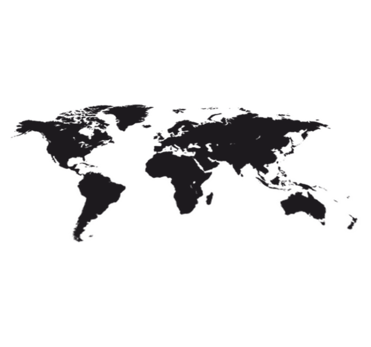 World map vinyl rug decorative world map rug - TenStickers