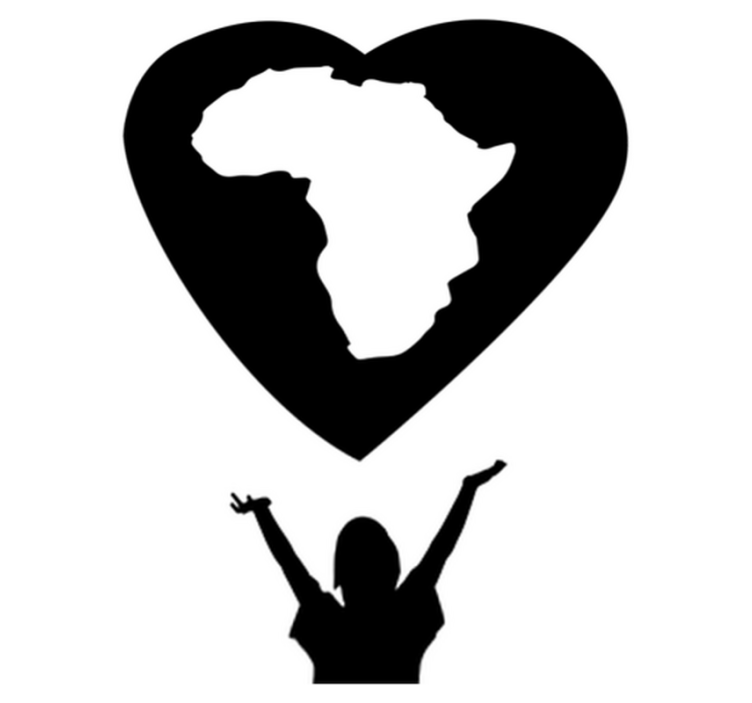 World map vinyl rug african love charity vinyls - TenStickers