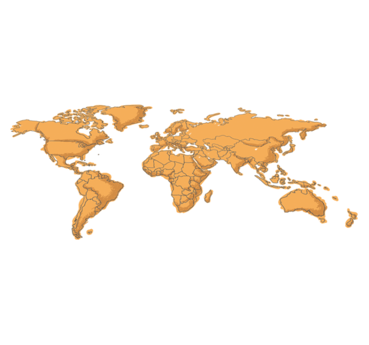 World map vinyl rug for kids - TenStickers