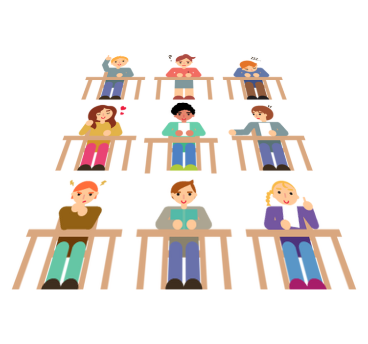 Kids vinyl rug student desk sticker collection - TenStickers