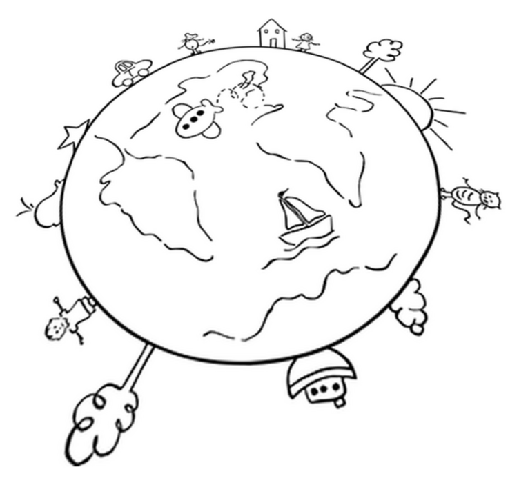 Kids vinyl rug world map travel decor - TenStickers