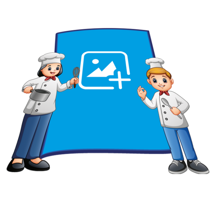 Kids vinyl rug kid chef picture frame - TenStickers