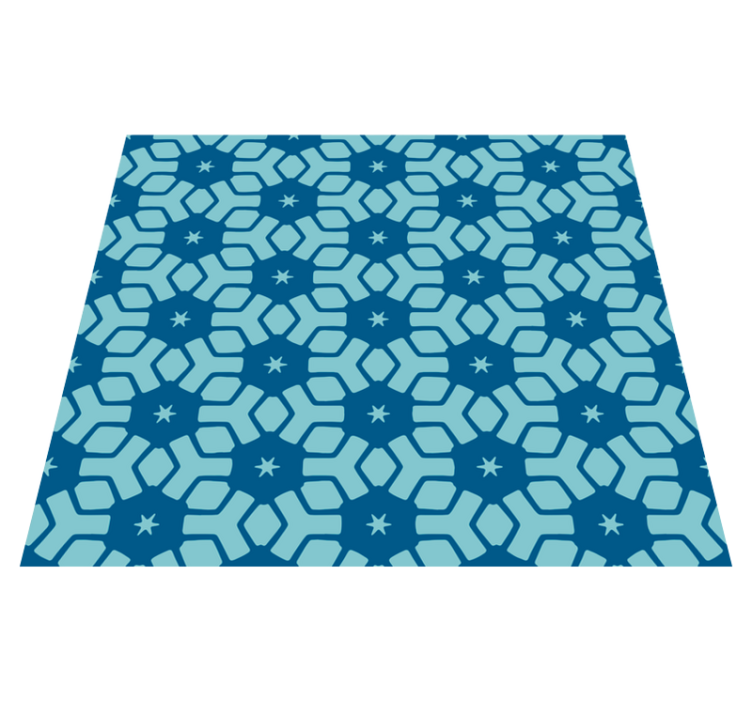 Bathroom vinyl rug with blue tiles design - TenStickers