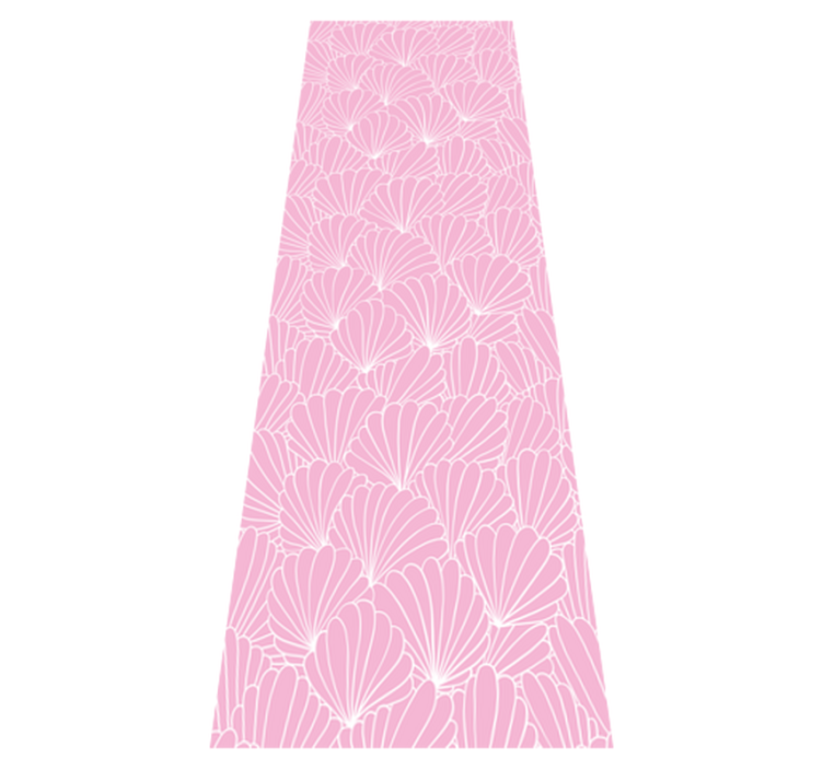 Kawaii style pink shells bathroom vinyl rug - TenStickers