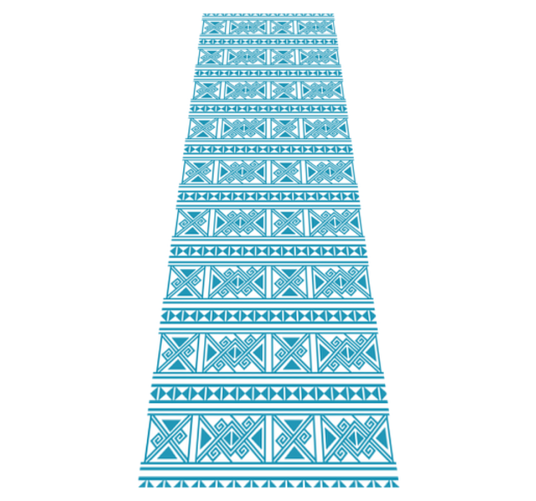 Blue pattern bathroom vinyl rug - TenStickers