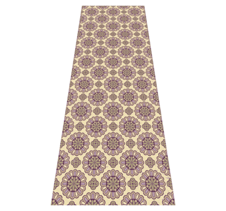 Bathroom vinyl rug in purple ethnic mandala - TenStickers