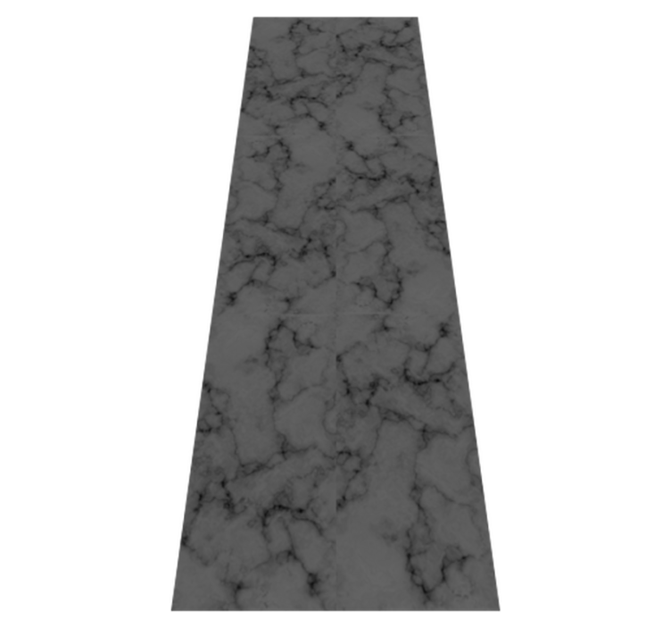Bathroom vinyl rug with black grungy marble design - TenStickers