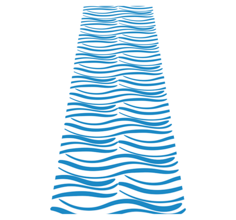 Bathroom vinyl rug small waves design - TenStickers