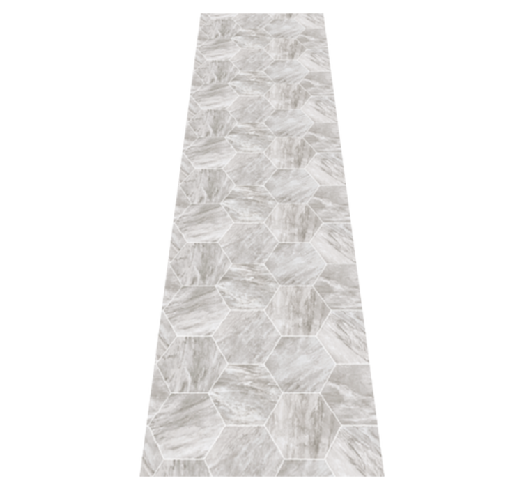 Bathroom vinyl rug with gold marble hexagonal design - TenStickers