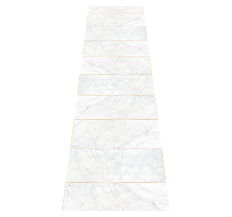 Gray tones gold marble bathroom vinyl rug - TenStickers