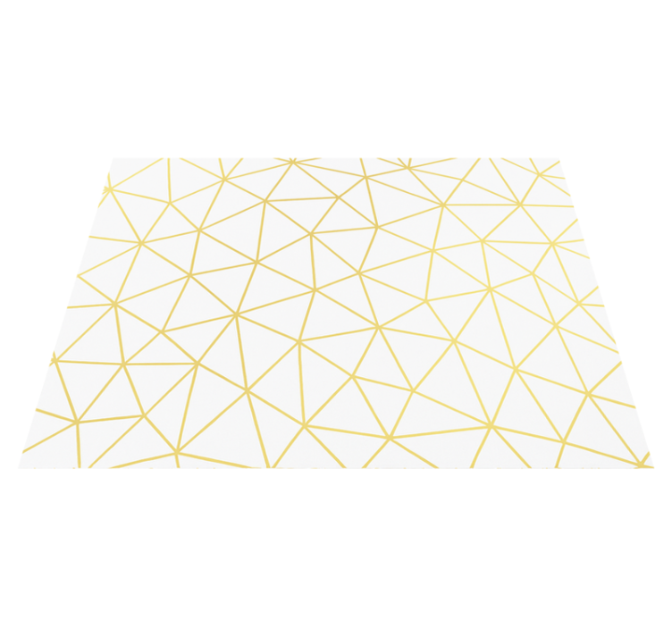 Golden geometric prism mosaic geometric vinyl rug - TenStickers