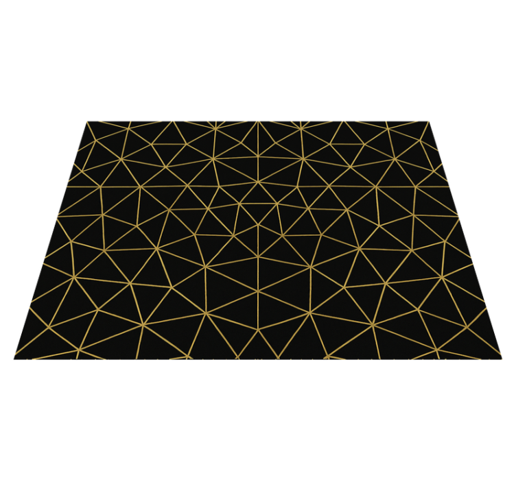 Midnight gold geometric vinyl rug - TenStickers