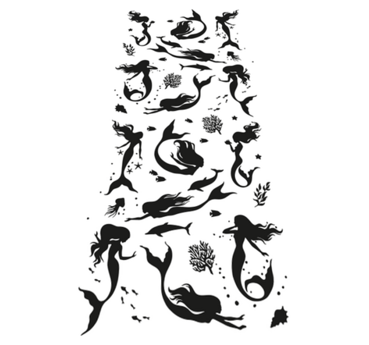 Bathroom vinyl rug mermaid shower vinyl - TenStickers