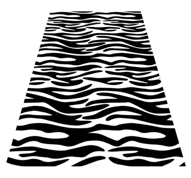 Bathroom vinyl rug zebra print shower curtain - TenStickers