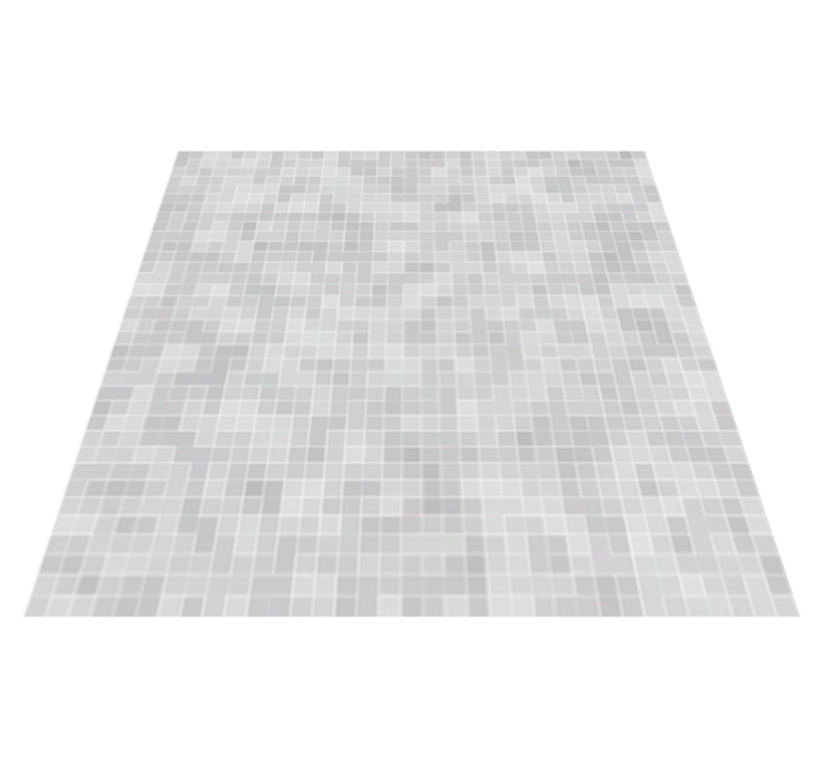Bathroom vinyl rug in white grey tile mosaic - TenStickers