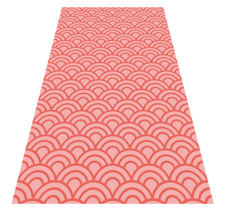 Bathroom vinyl rug in living coral shade - TenStickers