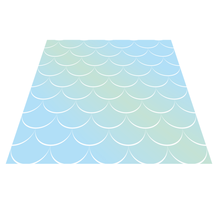 Bathroom vinyl rug in pastel scales pattern - TenStickers