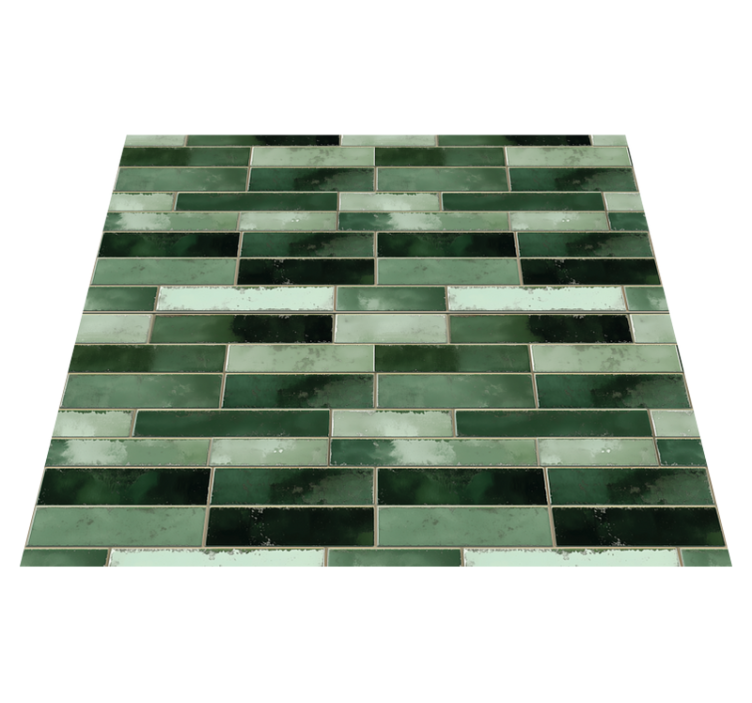 Long green bathroom vinyl rug - TenStickers