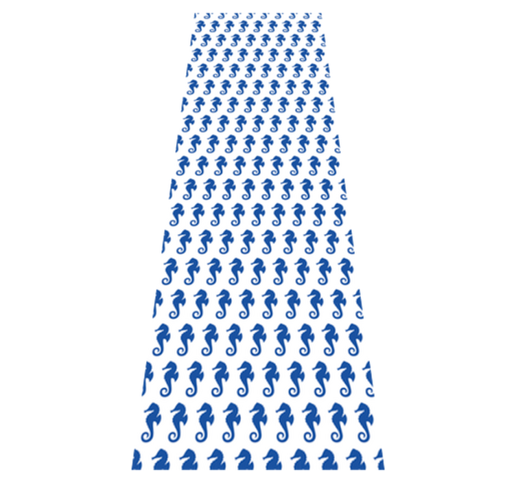 Sea horse shower bathroom vinyl rug - TenStickers