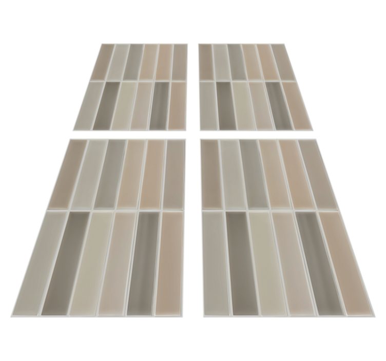 Rectangle pattern bathroom vinyl rug - TenStickers