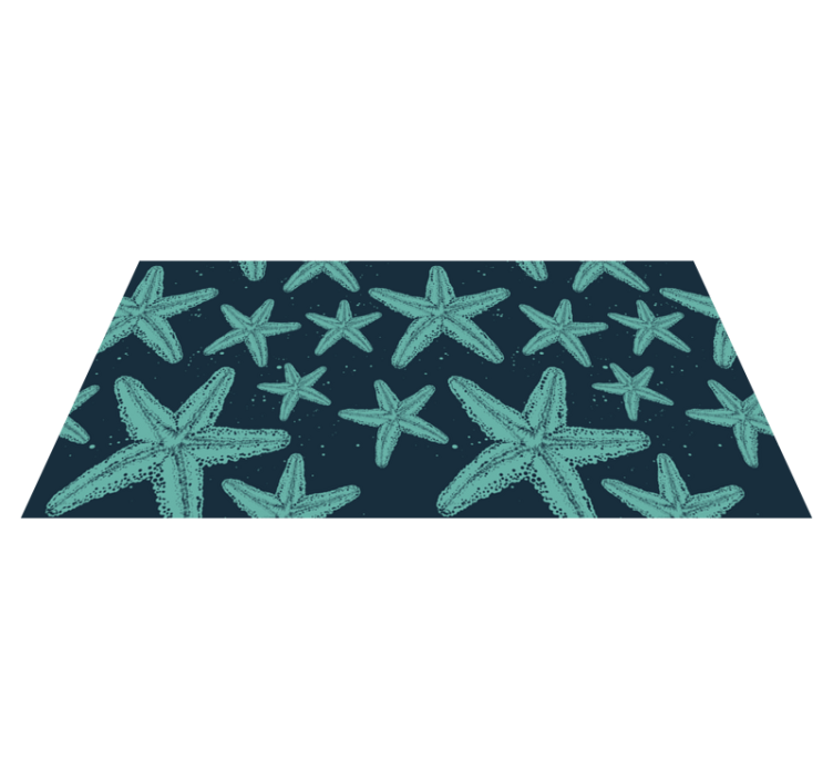 Bathroom vinyl rug starfish bluetones design - TenStickers