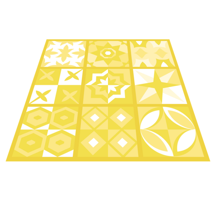 Illuminating pantone bathroom vinyl rug - TenStickers