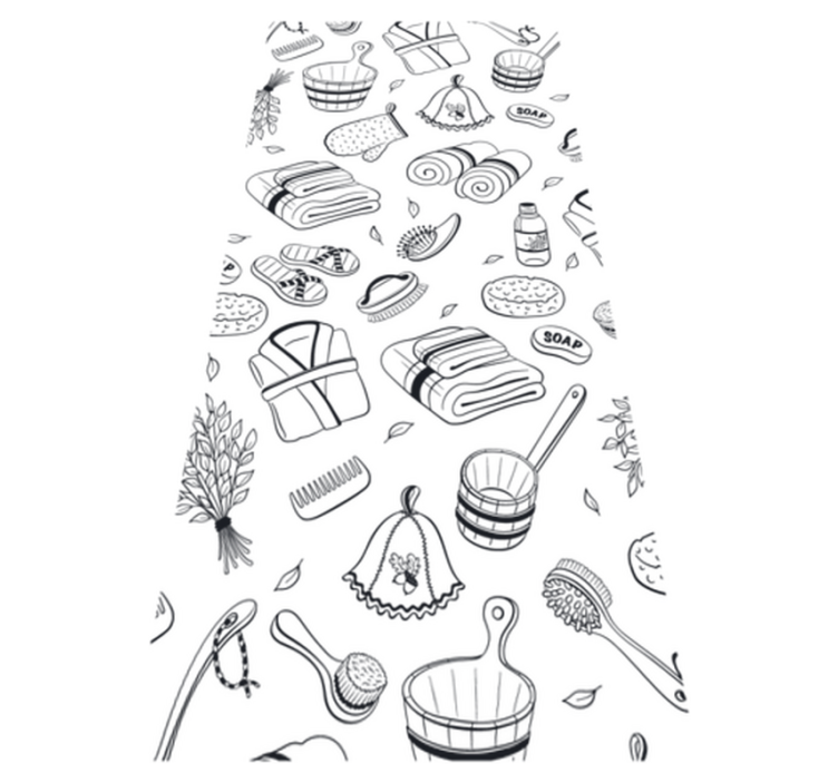 Bathroom vinyl rug for bathroom essentials - TenStickers