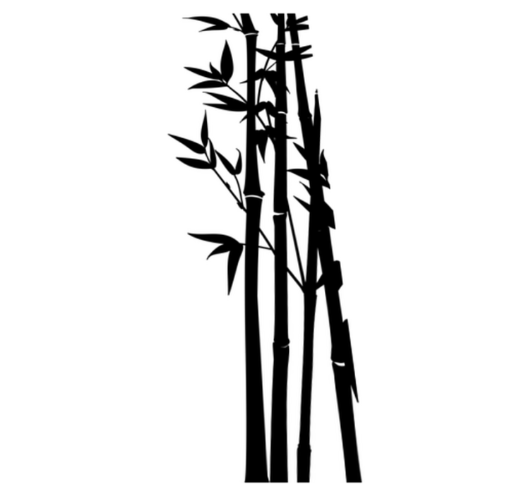 Bathroom vinyl rug bamboo shower screen decal - TenStickers