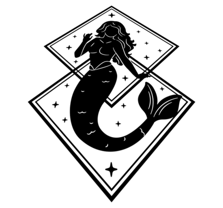 Bathroom vinyl rug mermaid shower decal - TenStickers