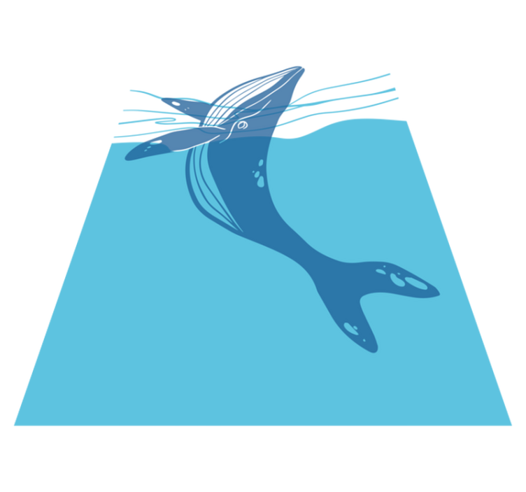 Bathroom vinyl rug whale shower screen decals - TenStickers