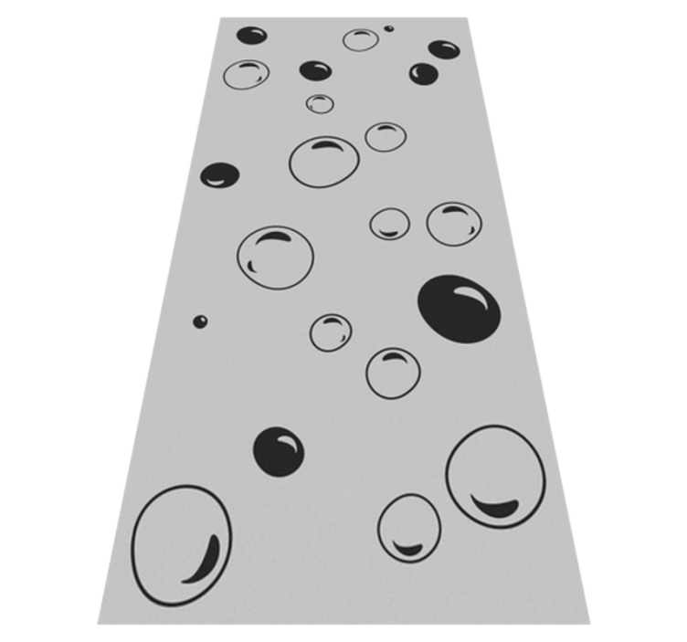 Bathroom vinyl rug with translucent bubble print - TenStickers