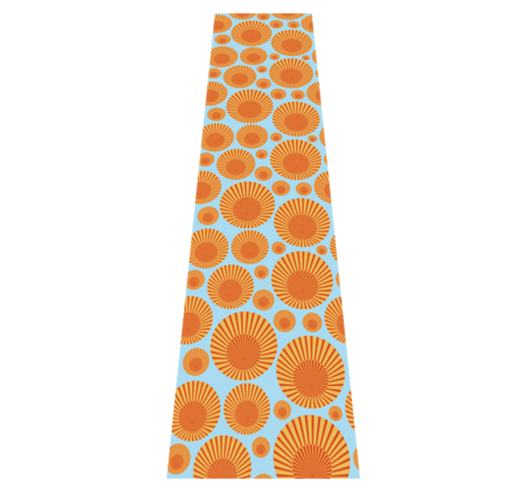 Kitchen vinyl rug 70's sunshine refrigerator - TenStickers