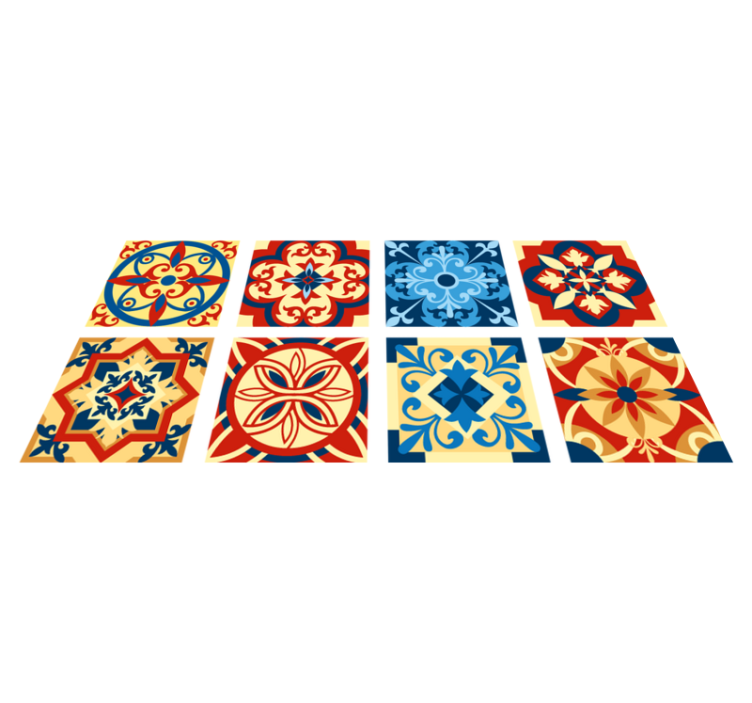 Eraldo azulejos tiles kitchen vinyl rug - TenStickers