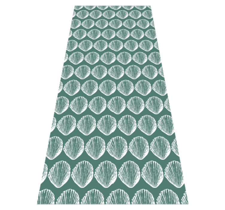 Kitchen vinyl rug retro seashell pattern mat - TenStickers
