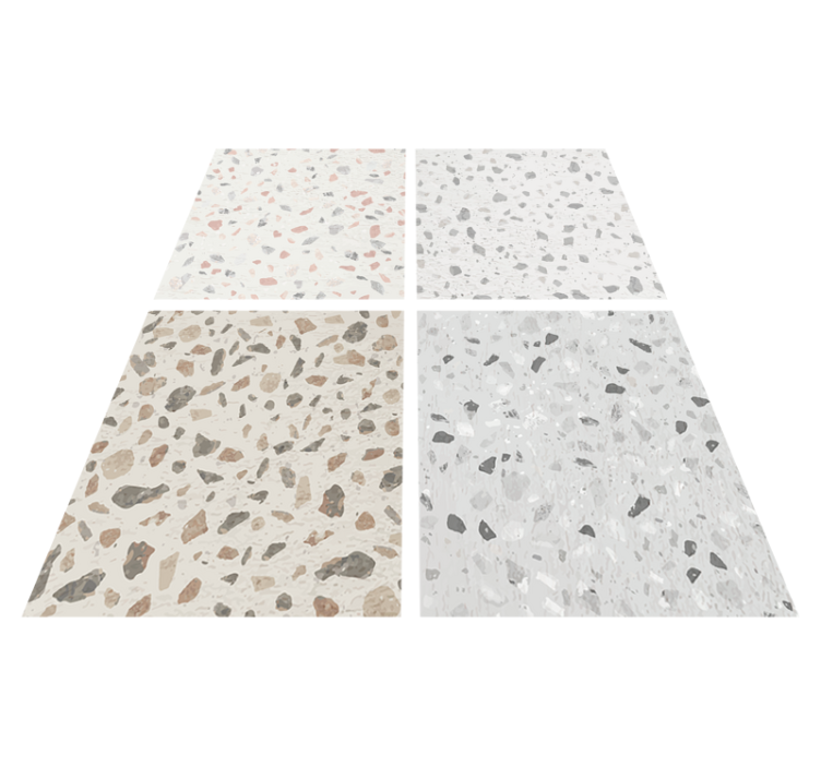 Kitchen vinyl rug with terrazzo design - TenStickers