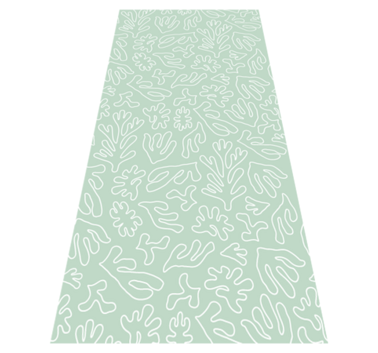 Green think seaweed kitchen vinyl rug - TenStickers