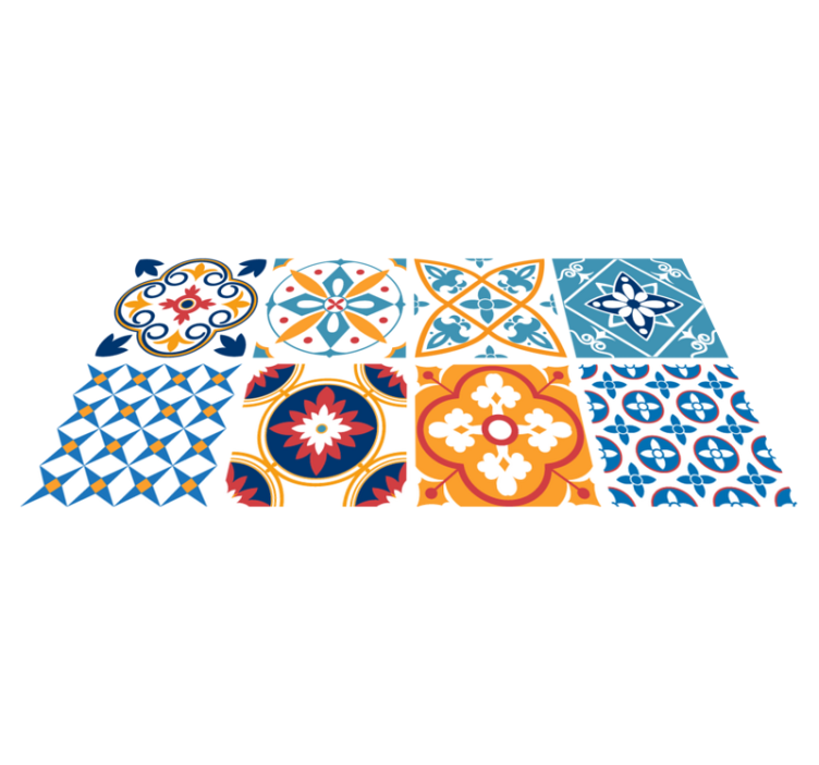Kitchen vinyl rug sevrinia cement tile design - TenStickers