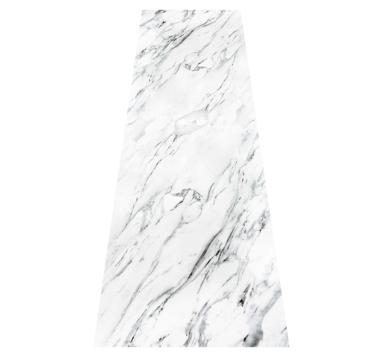 Kitchen vinyl rug white marble design - TenStickers