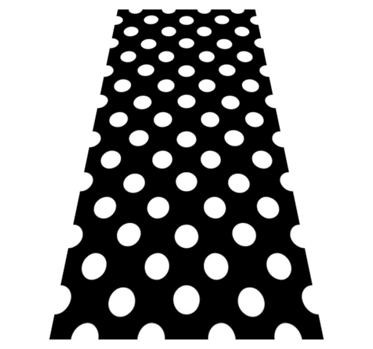 Polka dot kitchen vinyl rug - TenStickers