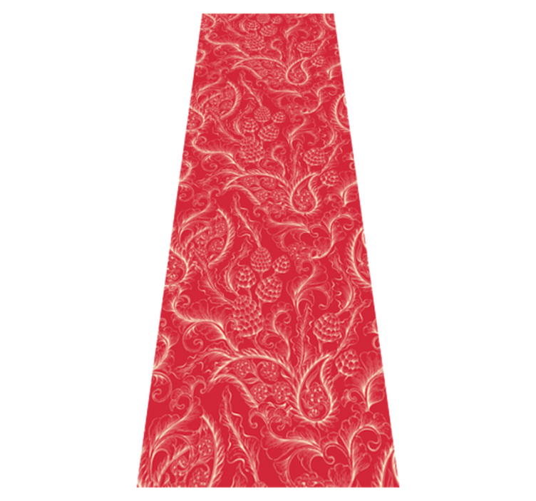 Kitchen vinyl rug paisley illustration fridge - TenStickers