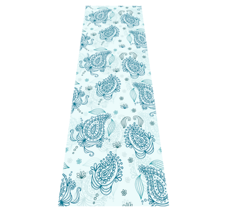 Kitchen vinyl rug floral paisley design - TenStickers