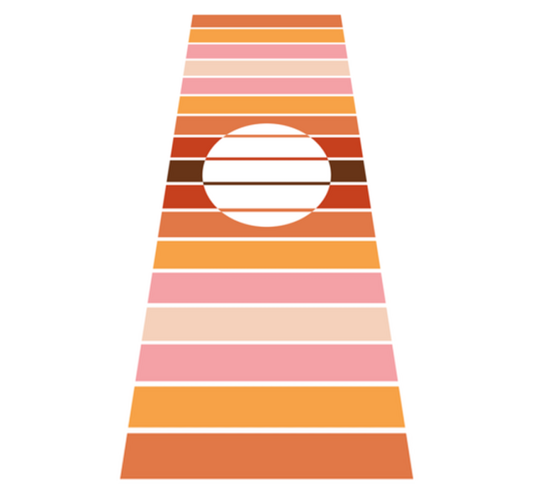 Kitchen vinyl rug 70's sun fridge design - TenStickers