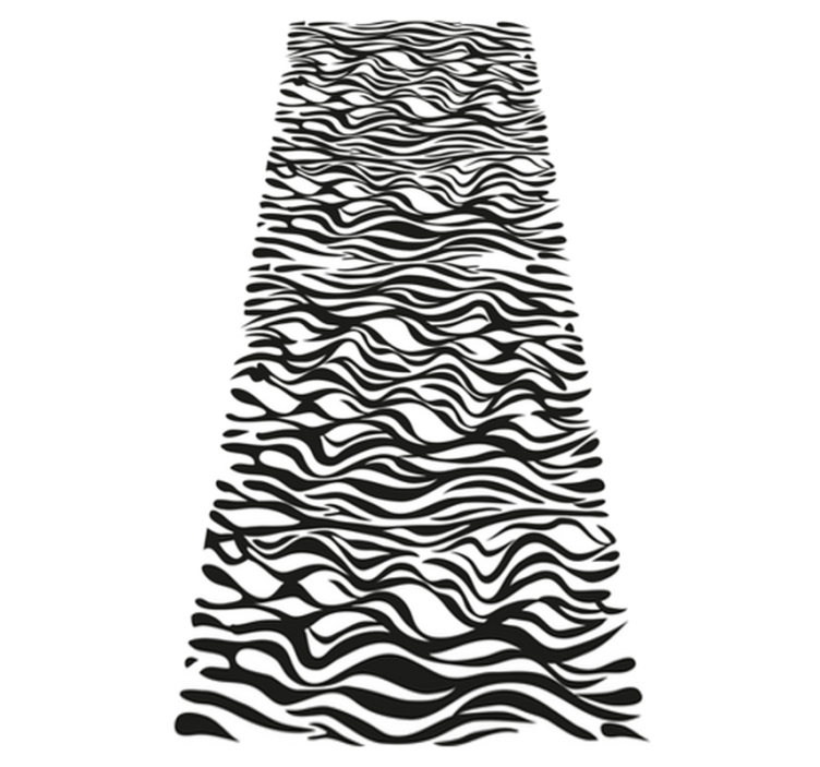 Kitchen vinyl rug zebra background fridge - TenStickers