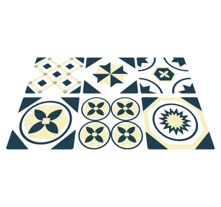 Kitchen vinyl rug with alionsa tiles design - TenStickers