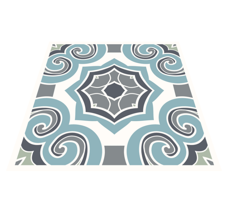Portuguese style kitchen vinyl rug - TenStickers