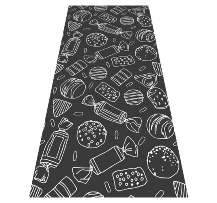Kitchen vinyl rug candy pattern - TenStickers