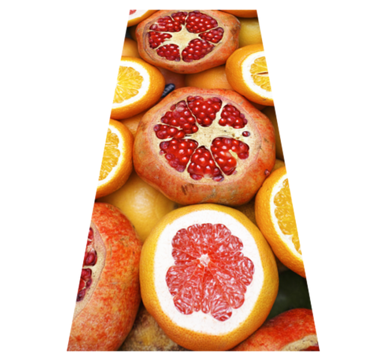 Sliced fruits kitchen vinyl rug - TenStickers