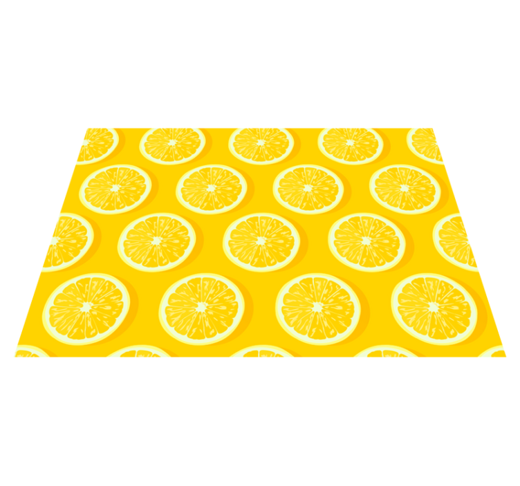 Sliced lemons kitchen vinyl rug - TenStickers